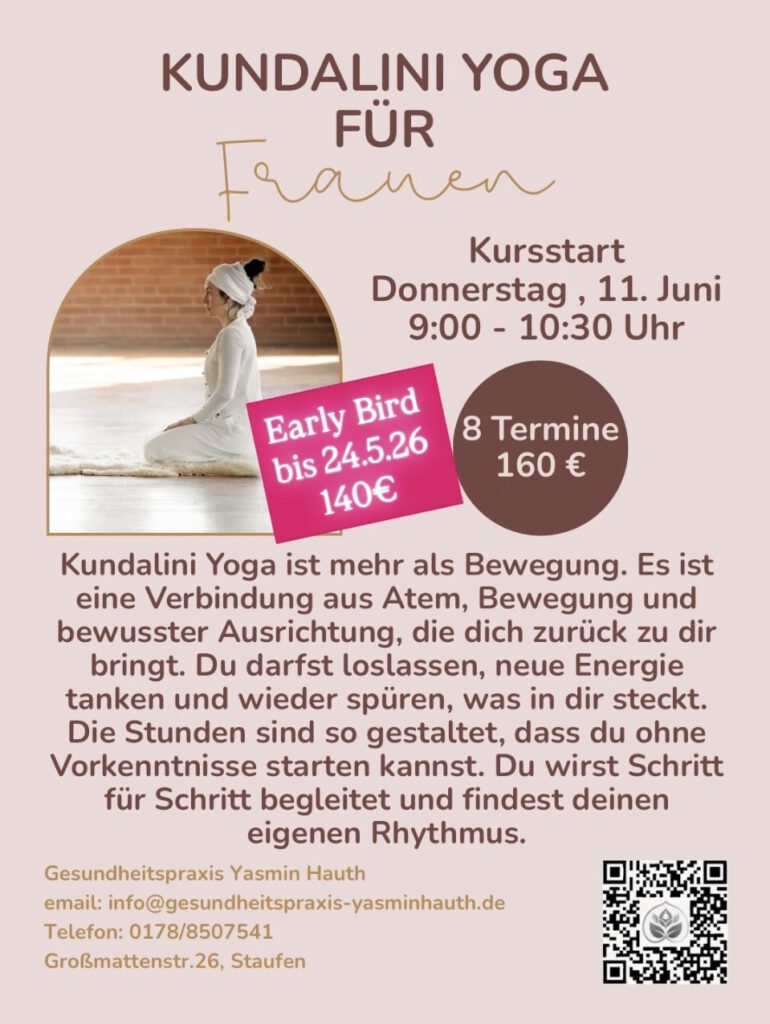 Kundalini für Frauen ab Do. 11.06. 9:00 - 10.30
