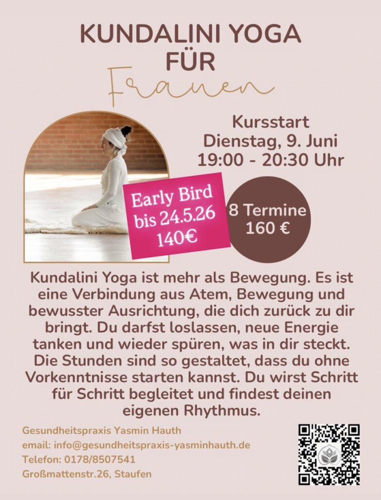 Kundalini für Frauen ab Di. 9.06. 19:00 - 20.30