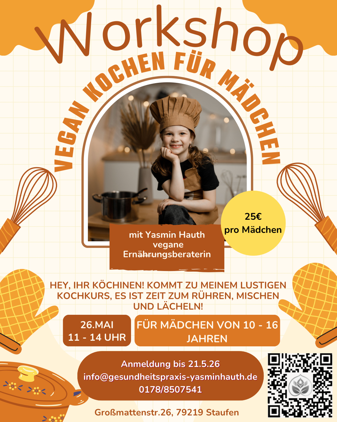 Workshop vegan kochen für Mädchen